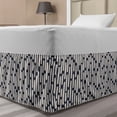 thumbnail image 1 of Abstract Bed Skirt, Simple Irregular Brushstroke Bold Bars in Vertical Order, Elastic Bedskirt Dust Ruffle Wrap Around for Bedding Decor, 4 Sizes, Dark Slate Blue Beige, by Ambesonne, 1 of 2