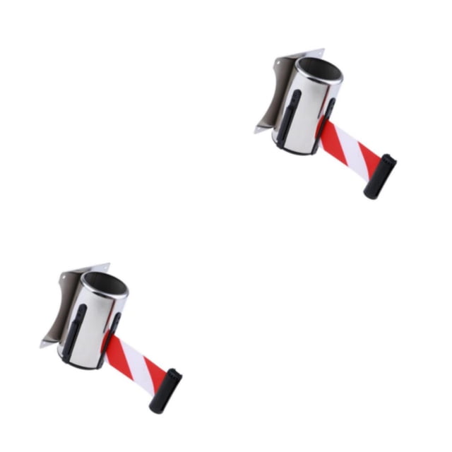 Bearachild Stanchion Queue Barrier Wall Mount Crowd Control Retractable Ribbon eter Type2