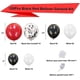 thumbnail image 2 of Rojo, negro, blanco Kit de arco de guirnalda de globos - 120 piezas de globos de látex con confeti blanco, rojo y negro para fiesta de circo, barbacoa, casino, graduación, baby shower, madre, 2 of 5
