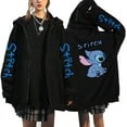 thumbnail image 3 of Sudadera con capucha de dibujos animados para mujer, ropa de calle de Manga con cremallera, de Disney, Stitch, Harajuku, 3 of 3