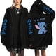 thumbnail image 4 of Sudadera con capucha con cremallera de dibujos animados de invierno de Disney Stitch con cremallera sudaderas con capucha para mujer Harajuku Linda sudadera de Anime Manga ropa de calle con capucha pa, 4 of 5