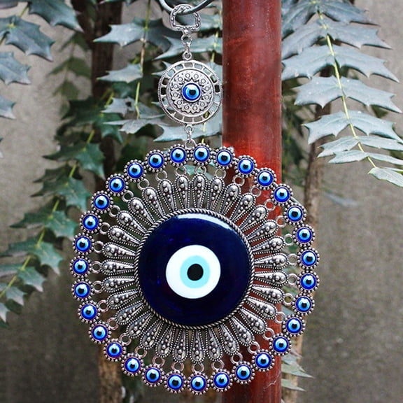 Yesbay Hanging Ornament Metal Good Fortune Protection Evil Eye Decor for Home