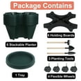 thumbnail image 3 of Gamexcel 12.8” x 35” Round Green Plastic Plant Planter with Self-Watering Mechanism (8 Count), 3 of 10