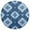Blue and White Tie-dye, variant on 15 Inch Round Grid Plate Mats Heat Non-Slip Resistant PVC Placemats for Kitchen Dining Table Decor Blue and White Batik Pattern 1PCS