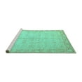 thumbnail image 2 of Ahgly Company Machine Washable Indoor Rectangle Oriental Turquoise Blue Modern Area Rugs, 6' x 9', 2 of 4
