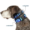 thumbnail image 2 of Buckle-Down Pet Collar, Dog Collar Plastic Buckle, Tie Dye Swirl Purples Blues, 15 to 24 Inches 1.0 Inch Wide, 2 of 8