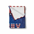 thumbnail image 2 of 4th of July Soft Flannel Fleece Throw Blanket, Independence Themed Holiday Design United States American Flag Pattern, Cozy Plush for Indoor and Outdoor Use, 60" x 80", Multicolor, by Ambesonne, 2 of 6