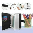 thumbnail image 4 of A6 Cash Envelopes Binder Wallet Budget Binder with 10Pcs Zipper Pockets 2Pcs Labels 12Pcs Expense Tracker Personal Coupon Organizer Leaf Cash Notebook Binder Budget Planner (Black/Purple), 4 of 6