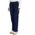thumbnail image 6 of Cherokee Workwear Revolution Women's Scrubs Pant Mid Rise Straight Leg Pull-On WW110 - Navy, 6 of 10
