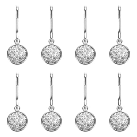 Uxcell 8 Pack Zipper Pulls Charm, Zipper Pull Replacement Repair Zip Head Handle for Luggage Clothing Jackets Backpacks Boots (Silver)