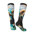 thumbnail image 5 of Lsque Dog Underwater Adventure Printed Crew Socks Men's Women's LightWeight Thin Casual Calf Socks ,Knee High Socks,Cotton Socks, 5 of 9