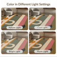 thumbnail image 7 of ODIKA 2'x3' Washable Accent Rug Olive Pink Geometric Abstract Design Contemporary Art Inspired Visual for Bedroom, Nursery, RV, Pet Friendly, Bedside Mat, 7 of 7