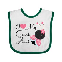 Inktastic I Love My Great Aunt Girls Baby Bib