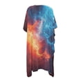 thumbnail image 2 of HELLHERO Half Sleeve Bathing Suit Cover Up for Vacation High Quality Fabrics Comfort Long Kimono Cover Ups for Swimwear Women Fire And Ice, 2 of 6