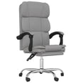 thumbnail image 1 of Silla VidaXL, escritorio reclinable con ruedas, giratoria de 360°, gris claro, 1 of 8