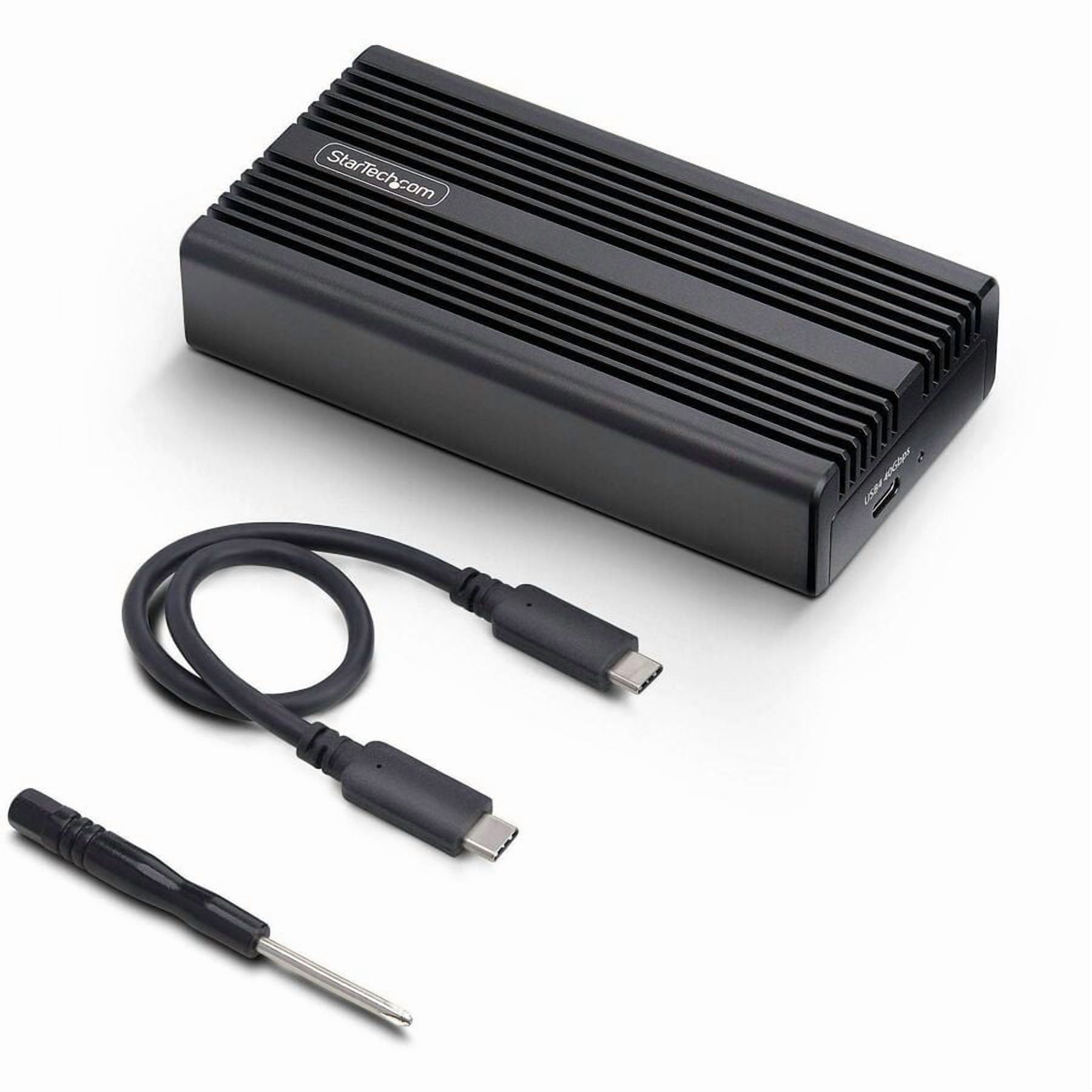 StarTech.com USB4 M.2 NVMe Enclosure, 40Gbps, External USB-C/Thunderbolt NVMe SSD Enclosure, B+M/M-Key