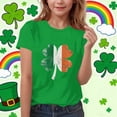thumbnail image 2 of MKOSPLRT T-Shirts de la Saint-Patrick pour Filles Col Rond Manches Courtes T-Shirts Graphiques Blouses Décontractées pour les Vacances Coupe Ample T-Shirts Cadeaux pour Enfants 3-15 Ans, 2 of 6