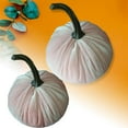 thumbnail image 3 of Velvet Pumpkins Fall Harvest Fabric Foam Pumpkin Set Thanksgiving Halloween Decor for Table Centerpiece Wedding Farmhouse Home Autumn Decorations, 3 of 6