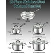 thumbnail image 2 of Cook N Home 10-Piece Stainless Steel Cookware Set, 2 of 9