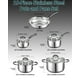 thumbnail image 2 of Set de utensilios de cocina Cook N Home de acero inoxidable, 10 piezas, color plateado, 2 of 9