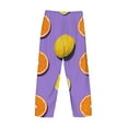 thumbnail image 4 of Kdxio Yellow Lemon And Orange Print Men's Sleep Pajama Pant Lounge Pants with Pockets, 4 of 8