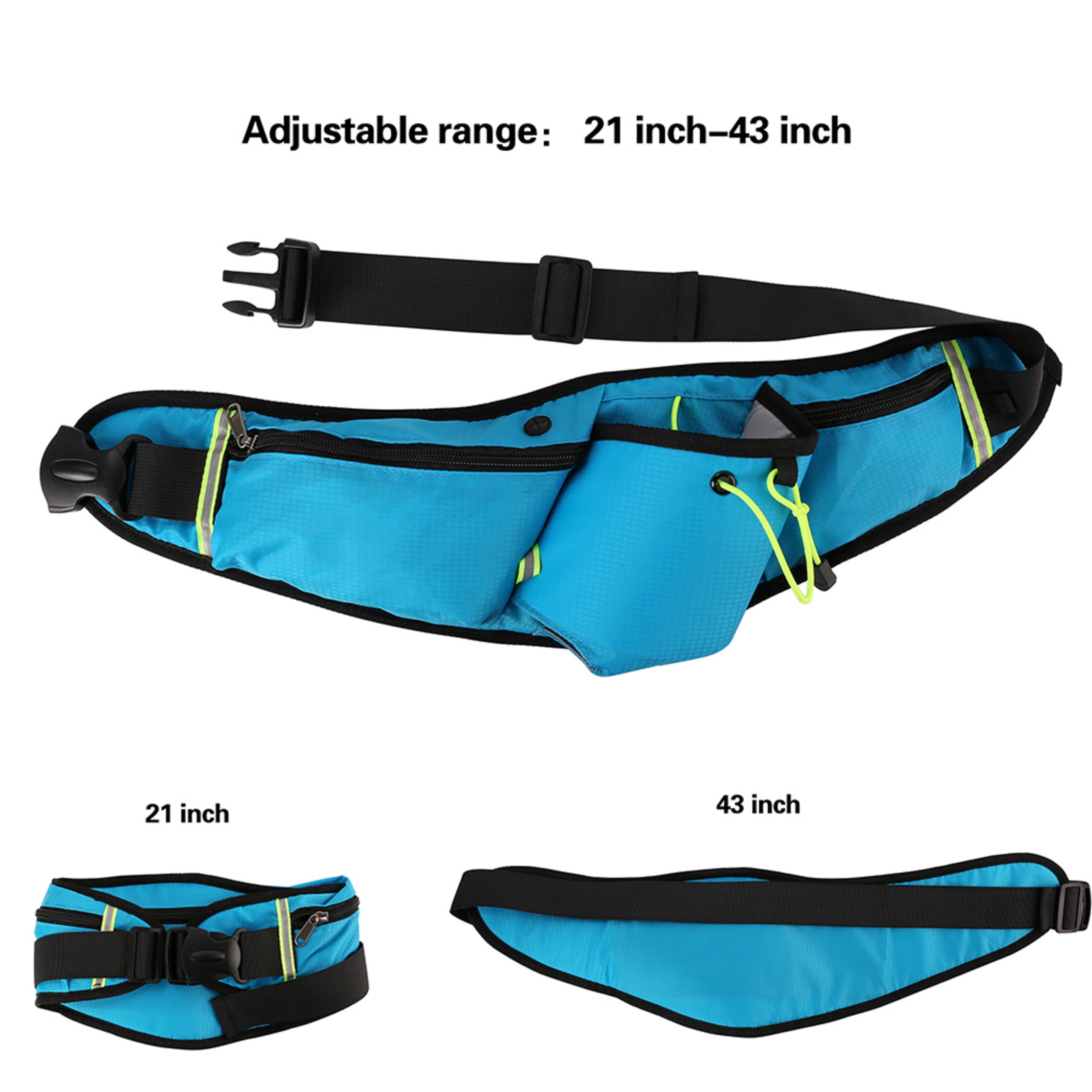 Sports Waist Pack Bag Running Belt Fanny Pack with Water Bottle Holder for Men Women Outdoors Walking Running, Fit 6.5 inch Smartphones