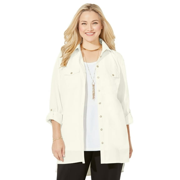 Catherines Women's Plus Size Liz&Me Camp Shirt