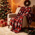 thumbnail image 6 of Aoznliie Christmas Throw Blanket, Red Black Buffalo Plaid Snowflake Flannel Throw Blanket & Winter Throw Blanket for Sofa Bed, 59.06x39.37 in, 6 of 6