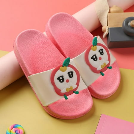 

Toyella Summer Slippers Children S New Home Fashion Cartoon Soft Bottom Non-Slip Boys And Girls Baby Children S Sandals And Slippers Pink peach 34 35