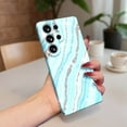 thumbnail image 7 of SKLYDDI Light Blue and Silver Marble for Galaxy A12 Case - Abstract Flowing Lines, TPU, Flexible, Aesthetic, Cute, 7 of 7