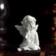 thumbnail image 3 of Figura de ángel hada de resina blanca, escultura de oración, decoración de escritorio, regalos Pensando que se fue, 3 of 9