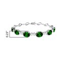 thumbnail image 3 of Sterling Silver with Natural Chrome Diopside and White Topaz Tennis Bracelet, 3 of 3