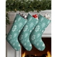 thumbnail image 3 of 3 Pcs Christmas Stockings,Turquoise Christmas Snowflake Pattern Stockings Christmas,14.8'' Xmas Stockings,Christmas Party Favors,Christmas Party Decorations,Christmas Stockings Personalized, 3 of 5