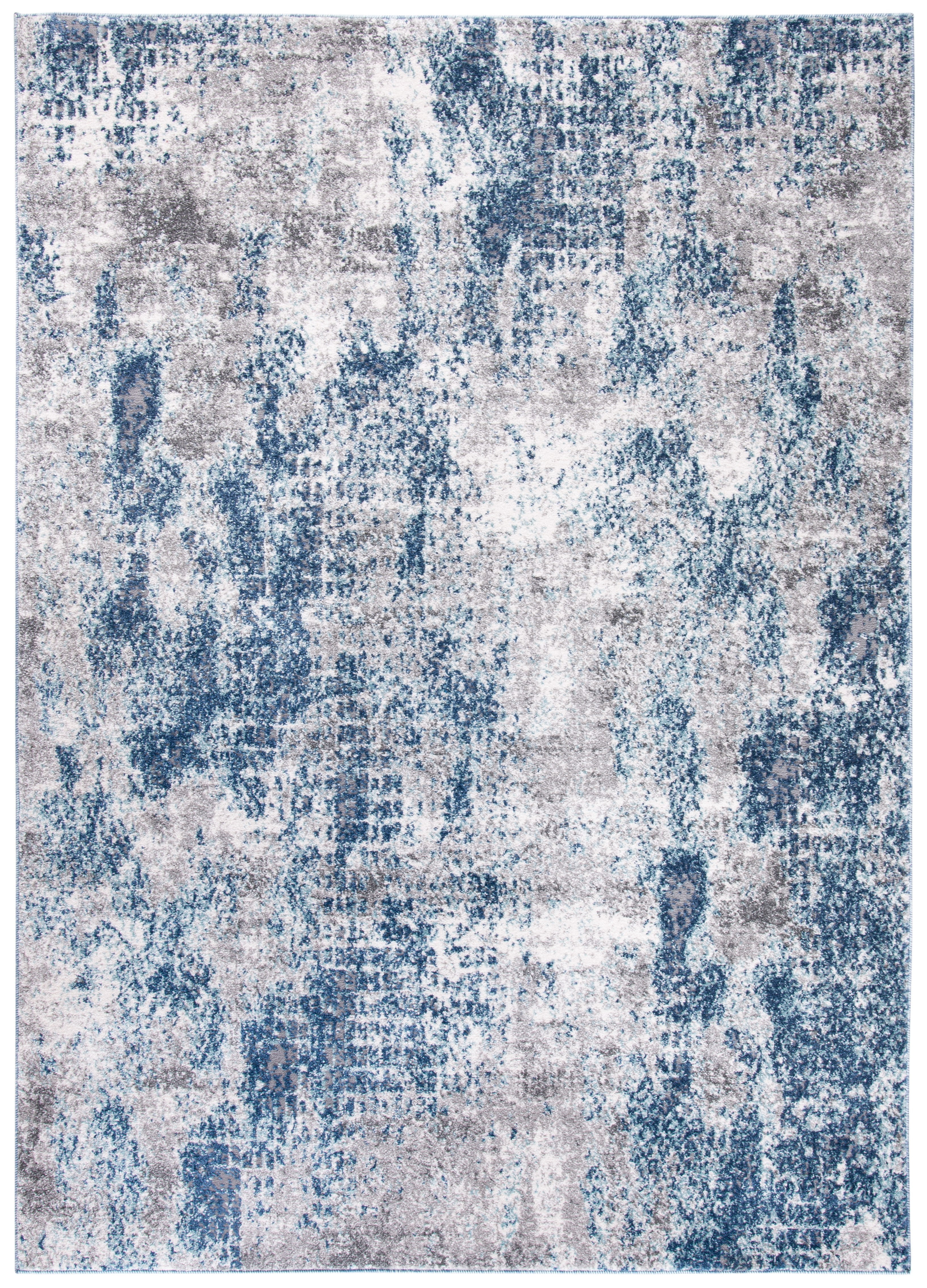 SAFAVIEH Aston Georgiana Abstract Area Rug, Navy/Gray, 4' x 6'