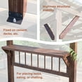 thumbnail image 6 of 13'x6.5' Wooden Grill Gazebo with Sloping Metal Roof and 60 Pcs Bulbs, Grill Gazebo Suitable for 2 Bar Counters Grills, BBQ Canopy for Outdoor Patio, Lawn, Garden, 6 of 7