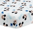 thumbnail image 4 of Lambs & Ivy Disney Baby Forever Mickey Mouse 3-Piece Blue Crib Bedding Set, 4 of 8
