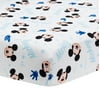 Lambs & Ivy Disney Baby Forever Mickey Mouse White Fitted Crib Sheet