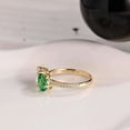 thumbnail image 3 of vylahjewellery Pear Green Gemstone Valentine Day Ring Oval Cut Moissanite Diamond Engagement Ring Yellow Gold Vermeil Handmade Jewelry Ring, 3 of 9