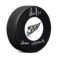 thumbnail image 1 of Olaf Kolzig Signed Washington Capitals Retro Puck with Vezina Note, 1 of 2