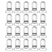 Beaupretty Pacifer Clips Clip with Strap Hooks Suspenders Silver Iron 20PCS