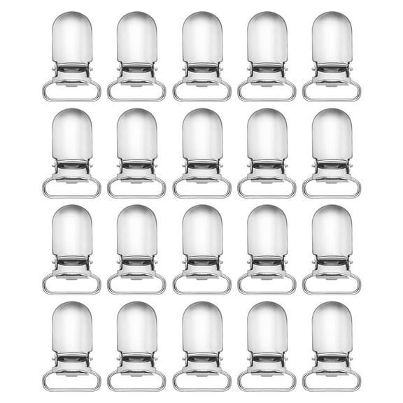WINOMO 20PCS 20mm Pacifier Clip with Strap Hooks Suspenders for Children DIY Holding Pacifier