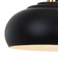 thumbnail image 5 of Homestock Rococo Radiance 3 Light Black And Brass Mid Century Modern Dome Bathroom Vanity Fixture, 5 of 5