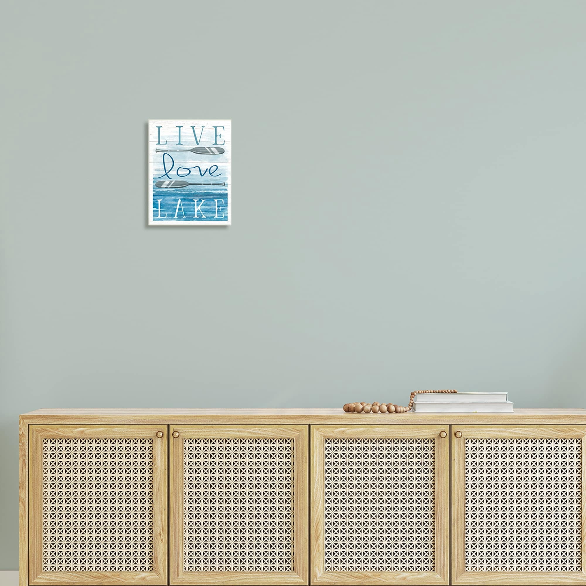 Stupell Industries Live Love Lake Quote Ores Water Motif Graphic Art Unframed Art Print Wall Art, Design by Elizabeth Tyndall
