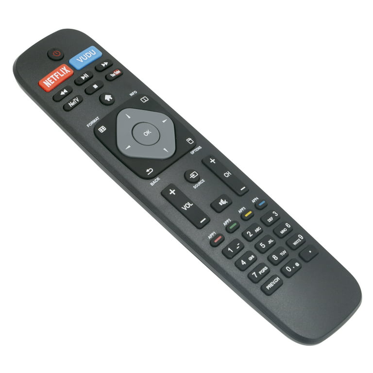 Nouvelle télécommande Smart TV pour Philips Smart LED LCD HDTV TV avec  Netflix Vudu  Keys 32PFL4902F7 40PFL4901F7 55PFL6902F7