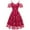 Wine, variant on Fesfesfes Women Gowns Lace Off-The-Shoulder Sling Short Sleeves Party Dress Cocktail Prom Ballgown Vintage Dress Tops on