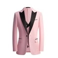thumbnail image 2 of 3pcs Men Suit Tuxrdo Vest Pants Peak Collar One Button For Wedding Party Banquet Dinner Men Elegant Dress Suit, 2 of 6