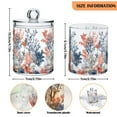 thumbnail image 5 of Yayeee 2 Pack Qtip Holder Bathroom Cotton Swab Canister with Lid Clear Dispenser Set, White Sea Plants, 5 of 6