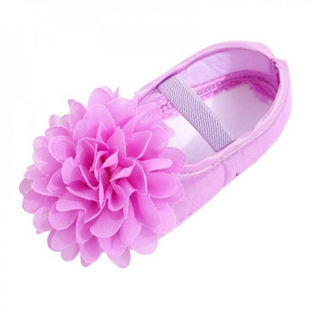 

Greyghost 1Pair Cute Autumn Baby Girl Shallow Princess Shoes Newborn Flower Satin Shoes Soft Sole Toddler Infant Shoes First Walker Purple 12