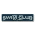 thumbnail image 2 of Swim Club Novelty Decor, Metal Wall Sign - 4x18 Inches, 2 of 4