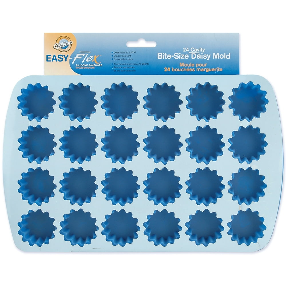 Wilton Easy Flex 24Cavity Bite Size Silicone Mold, Daisy 21054889